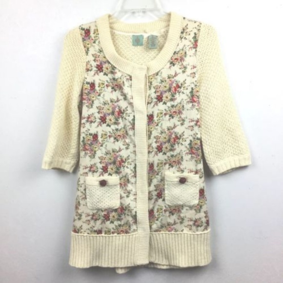 Anthropologie Sweaters - Anthropologie HWR Cardigan Sweater S Cream Floral